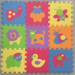 Pěnové puzzle 9 ks zvířátka