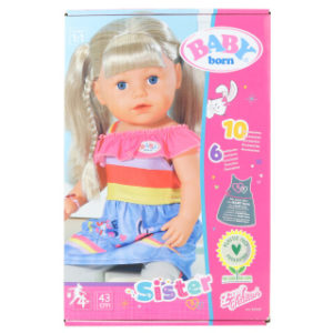 Starší sestřička BABY born, blondýnka, 43 cm TV 1.11.-31.12.2021