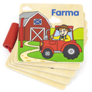 Dřevěná knížka - farma