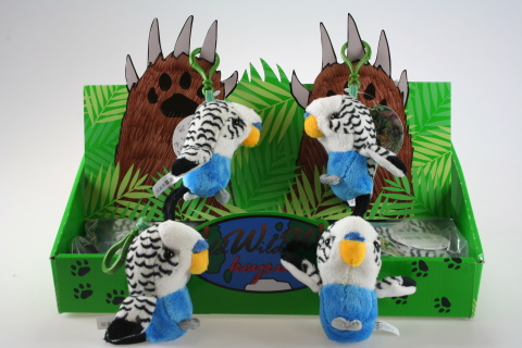 Plyš Andulka bílá klíčenka 24/bal Plyš Andulka bílá klíčenka 24/bal