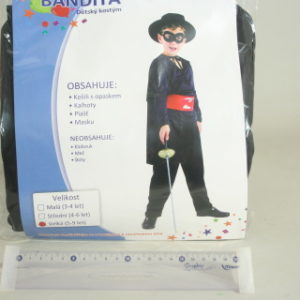 Šaty na karneval - Bandita, 120-130 cm