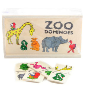 Dřevěné domino zoo