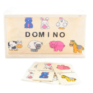 Dřevěné domino zvířátka