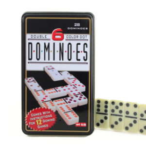 Domino v plechové krabičce