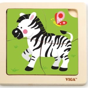 Dřevěné puzzle - zebra