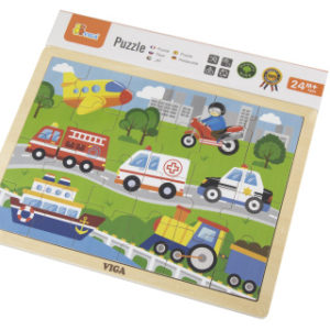 Dřevěné puzzle 24 dílků - doprava